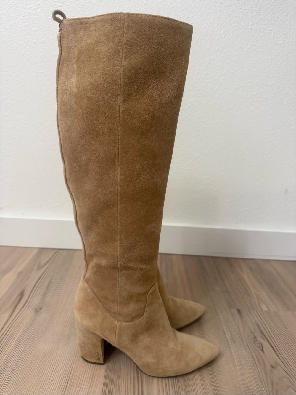 Sam Edelman Tan Suede Over-the-Knee Pointed Toe Boots - Picture 5 of 9